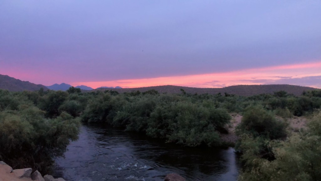 Sunset at the Salt River in Arizona