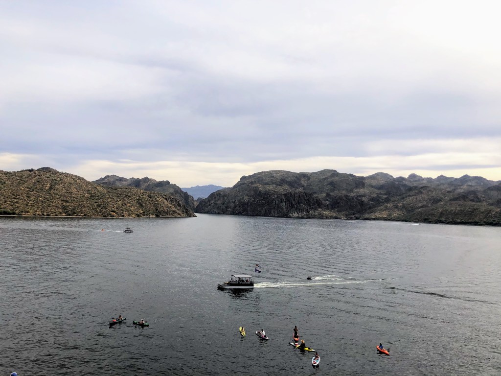 Cliff Jumping at Saguaro Lake near Phoenix,&nbsp;Arizona