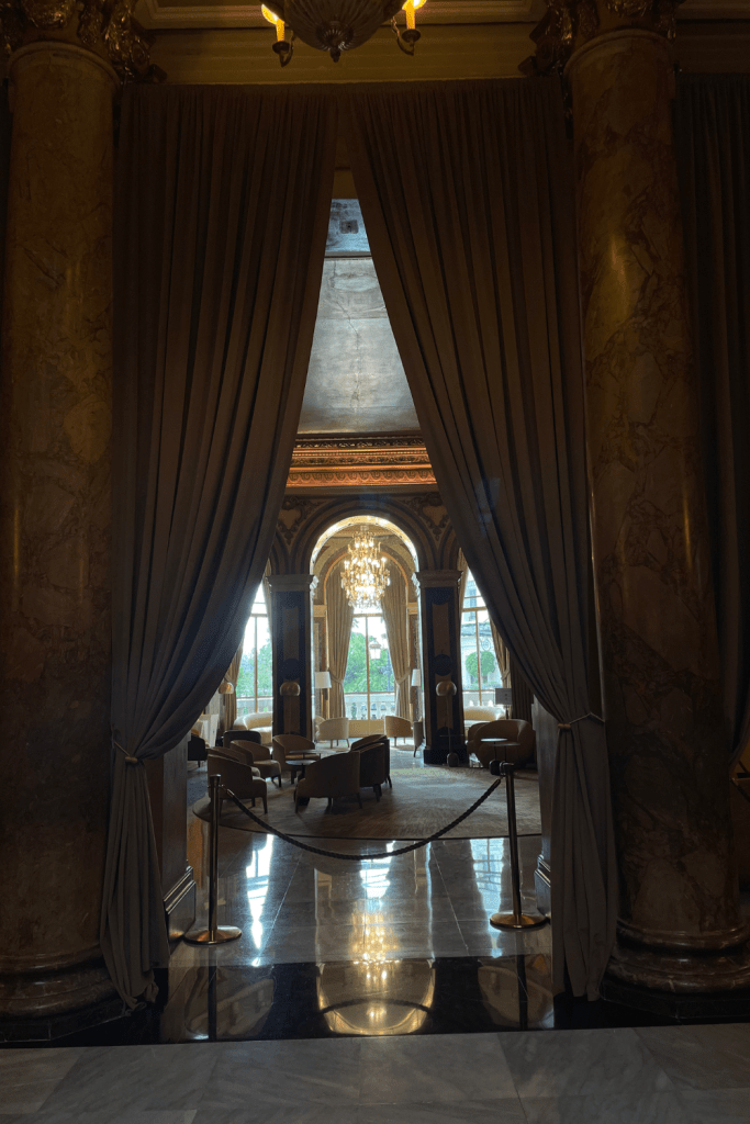 The inside of the Monte-Carlo Casino in Monaco, featuring a secluded room