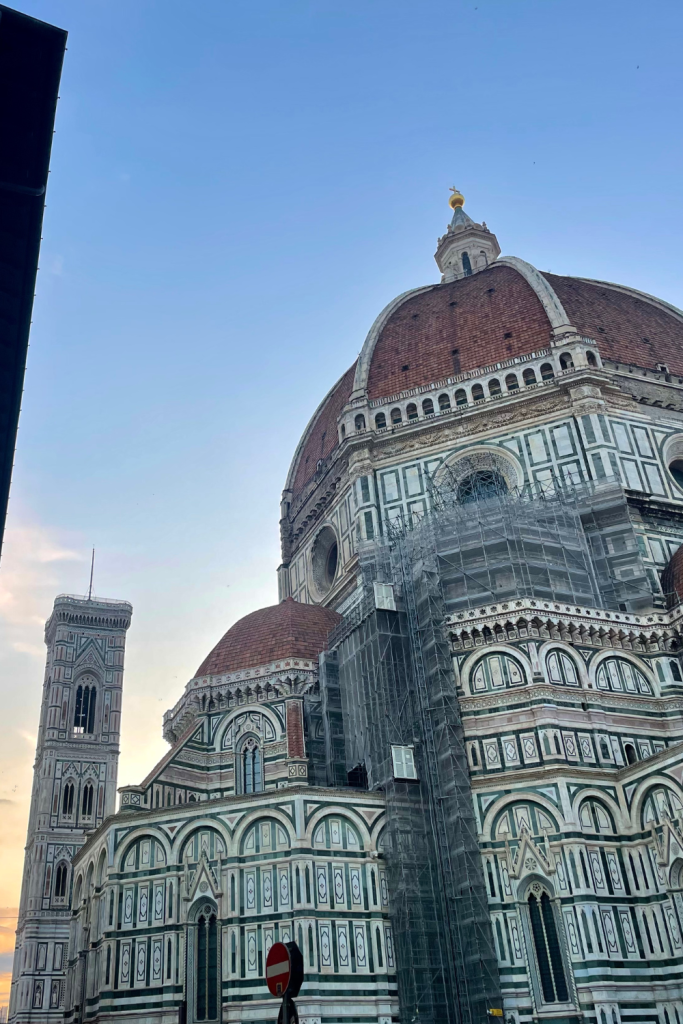 The Duomo di Firenze during sunset in Florence, Italy